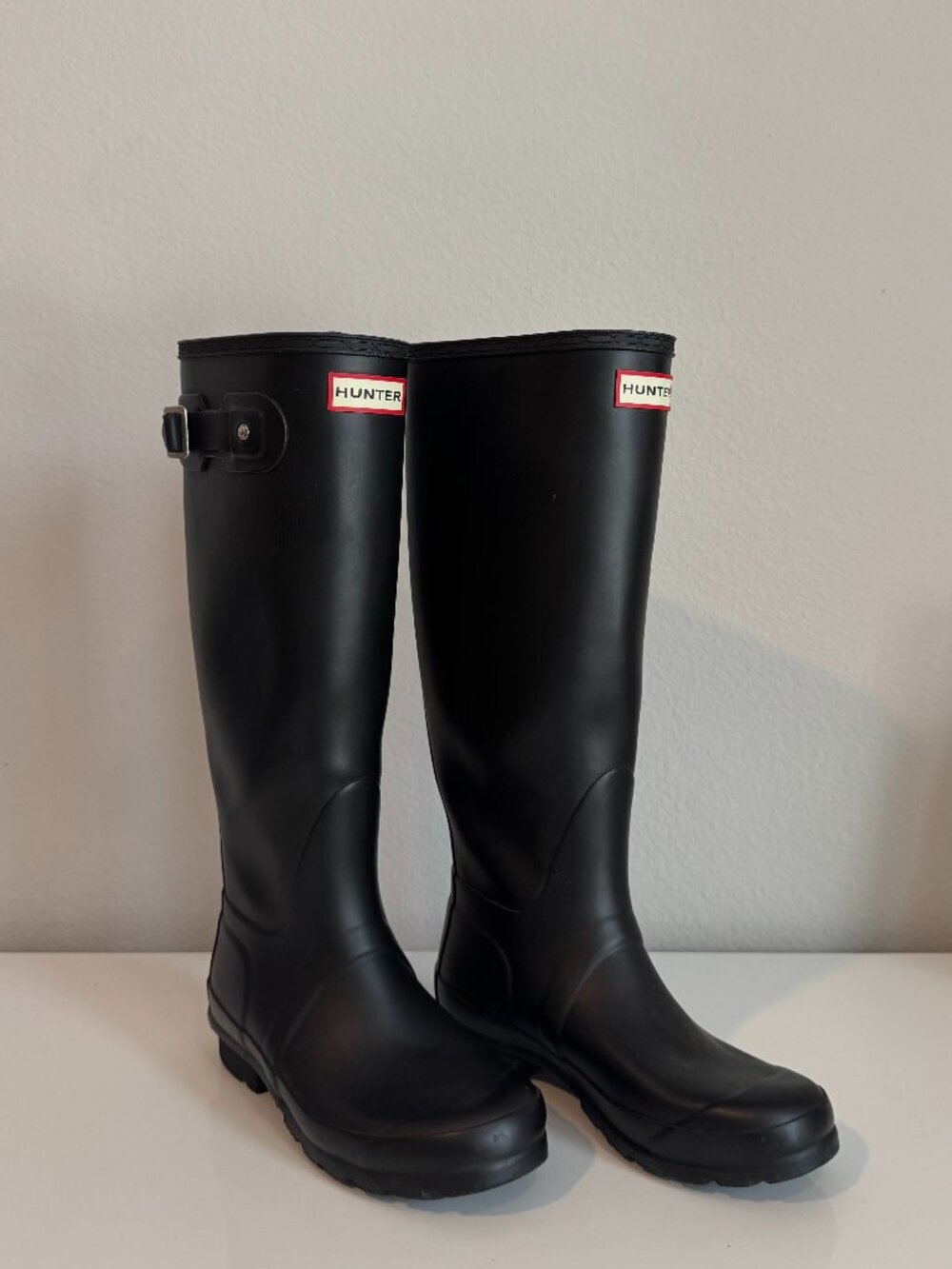 Hunter Original Tall Black Rain Boots Waterproof US 5 UK 3